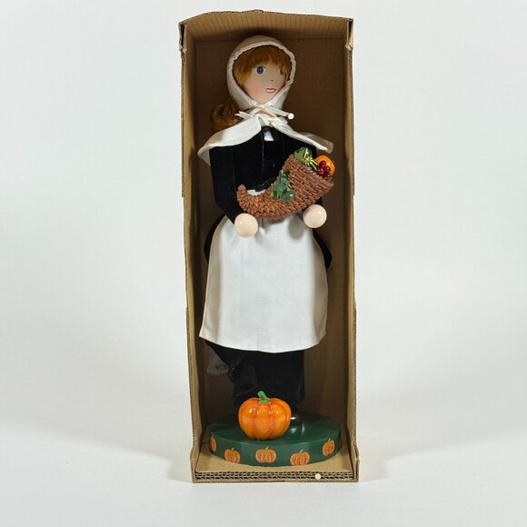 Nutcracker Village Pilgrim Girl 2004 Figurine 13" Thanksgiving Woman Decor - Picture 12 of 12